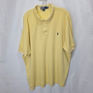 Ralph Lauren Polo Shirt Men’s XXL Yellow Cotton Pima Soft Touch Golf Top